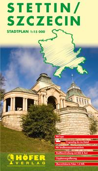 Vorderes Coverbild Höfer Polen SP016. Stadtplan Stettin/Szczecin 1 : 15 000