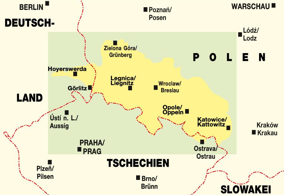 Beispielinhalt (Bild) Schlesien Übersichtskarte PL 111 1 : 500 000
