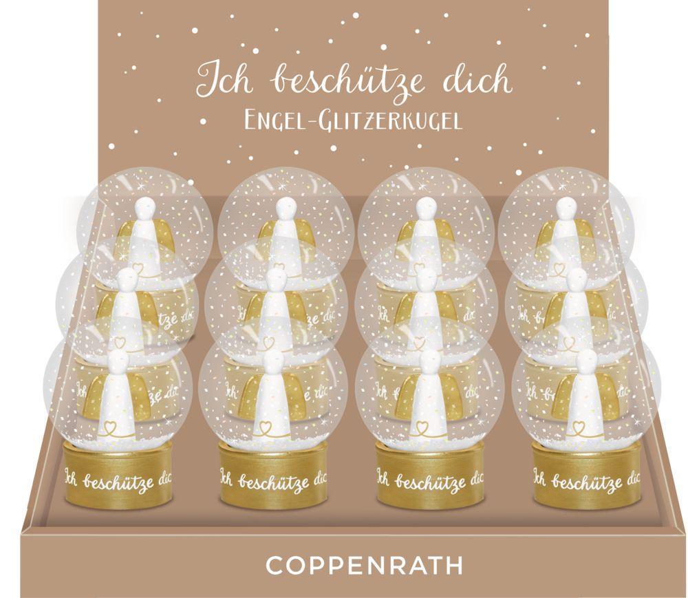 Beispielinhalt (Bild) Glitzerkugel Schutzengel - Ich beschütze dich
