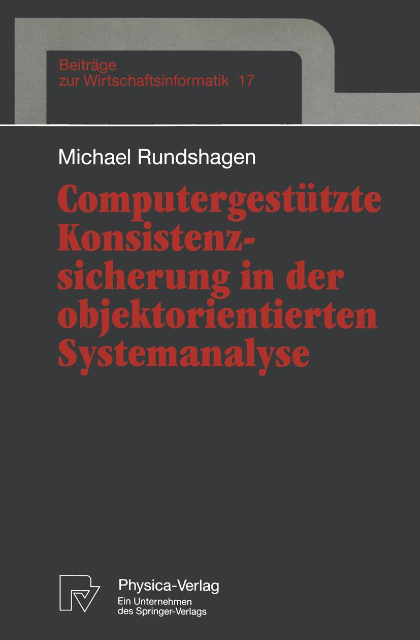 Vorderes Coverbild Computergestützte Konsistenzsicherung in der objektorientierten Systemanalyse