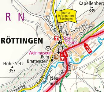 Beispielinhalt (Bild) Radweg Liebliches Taubertal, Rothenburg o.d.T. - Wertheim a. M. 1 : 50 000