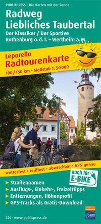 Vorderes Coverbild Radweg Liebliches Taubertal, Rothenburg o.d.T. - Wertheim a. M. 1 : 50 000