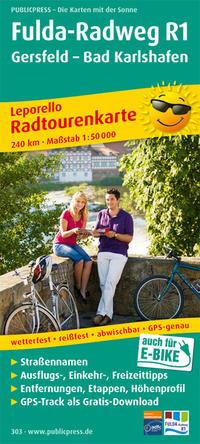 Vorderes Coverbild Radwanderkarte Fulda-Radweg, Gersfeld - Bad Karlshafen 1 : 50 000