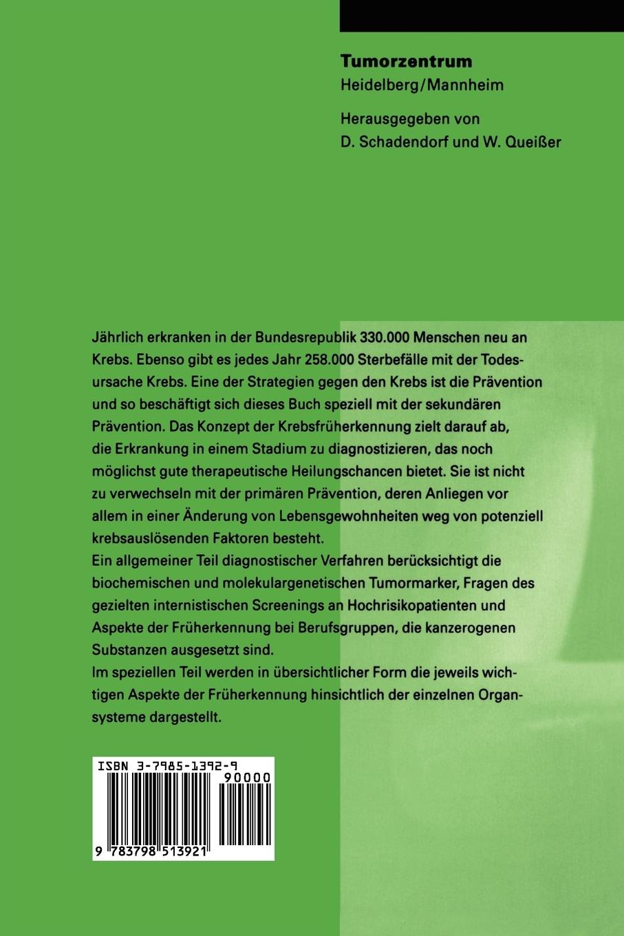 Rückseitencover Krebsfrüherkennung