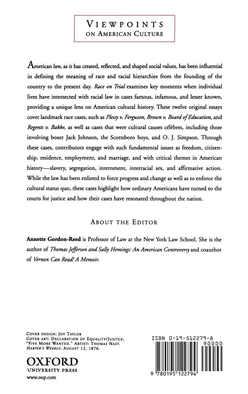 Rückseitencover Race on Trial