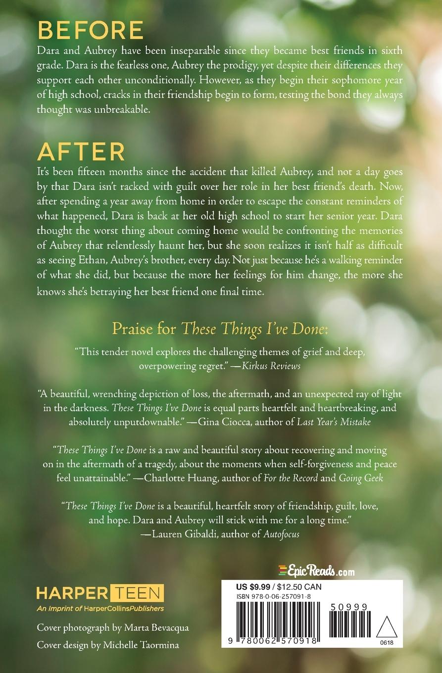 Rückseitencover These Things I've Done