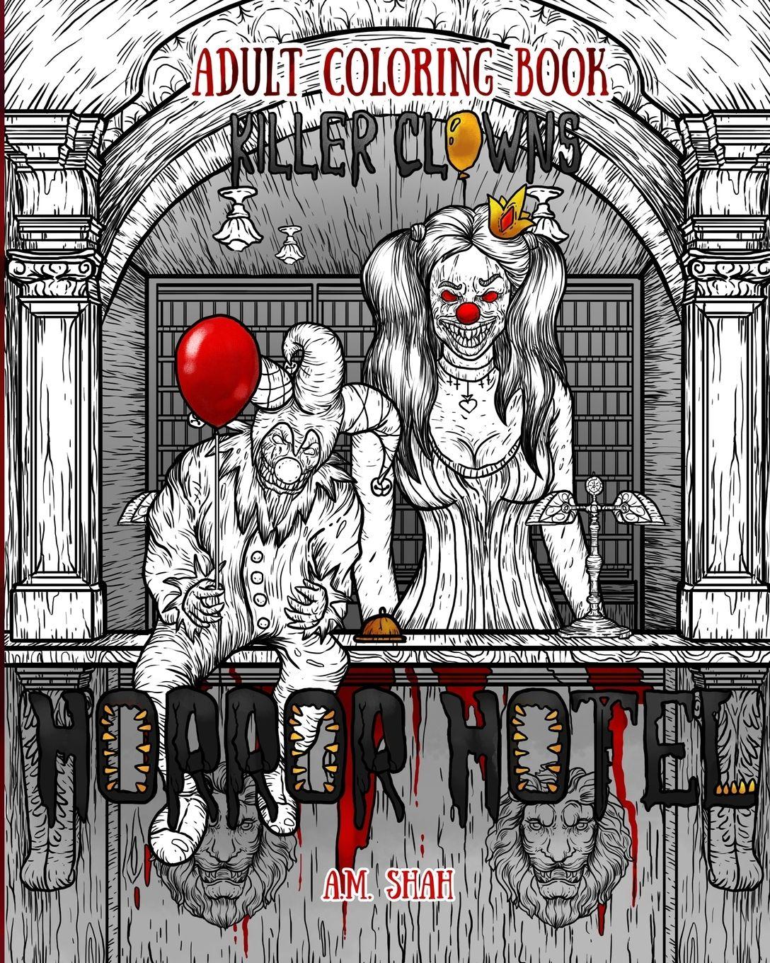 Vorderes Coverbild Adult Coloring Book Horror Hotel