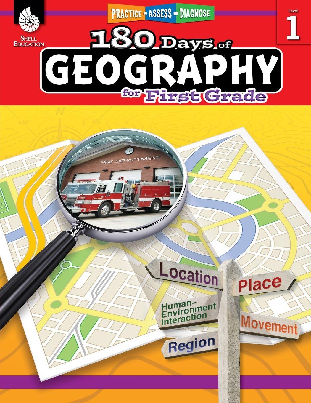 Vorderes Coverbild 180 Days of Geography for First Grade