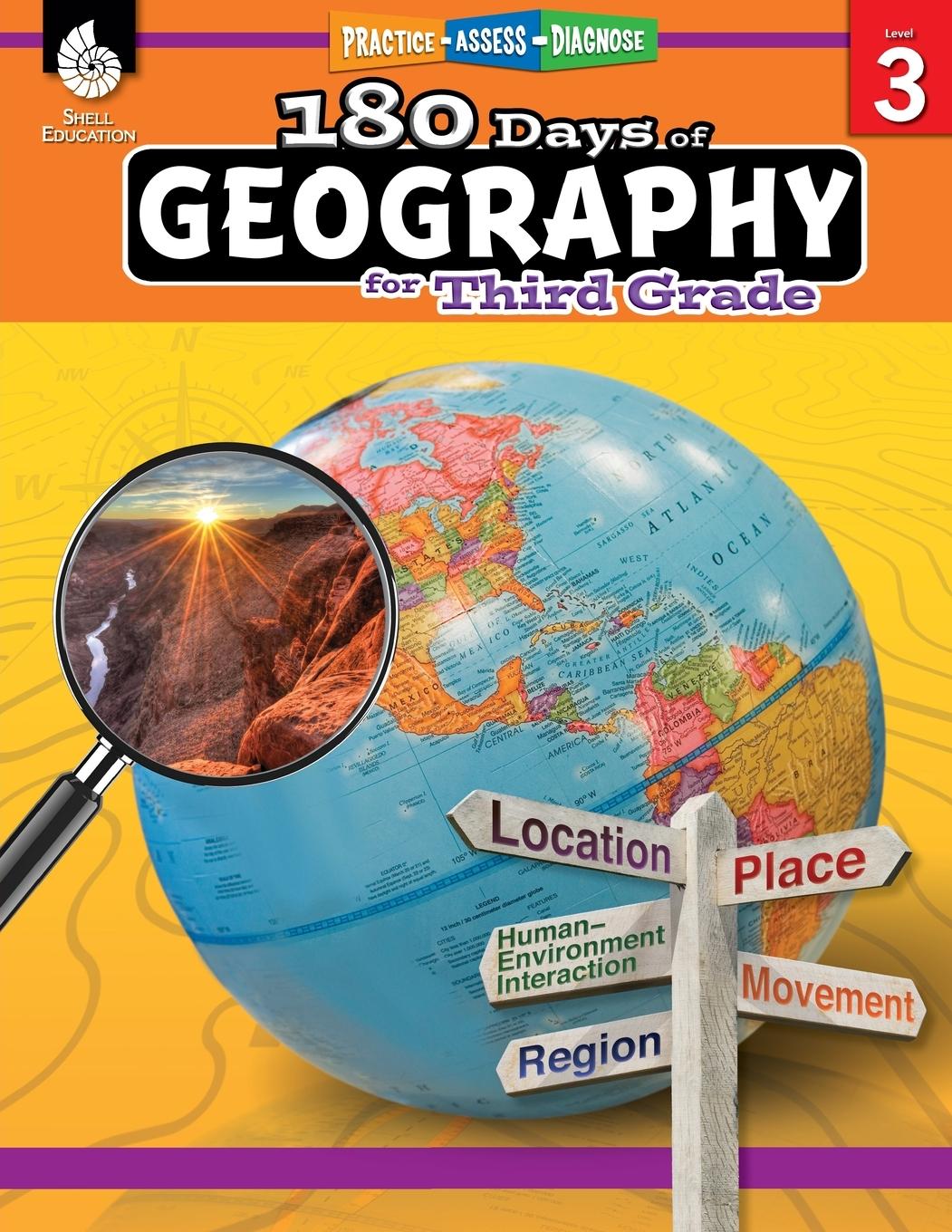 Vorderes Coverbild 180 Days of Geography for Third Grade