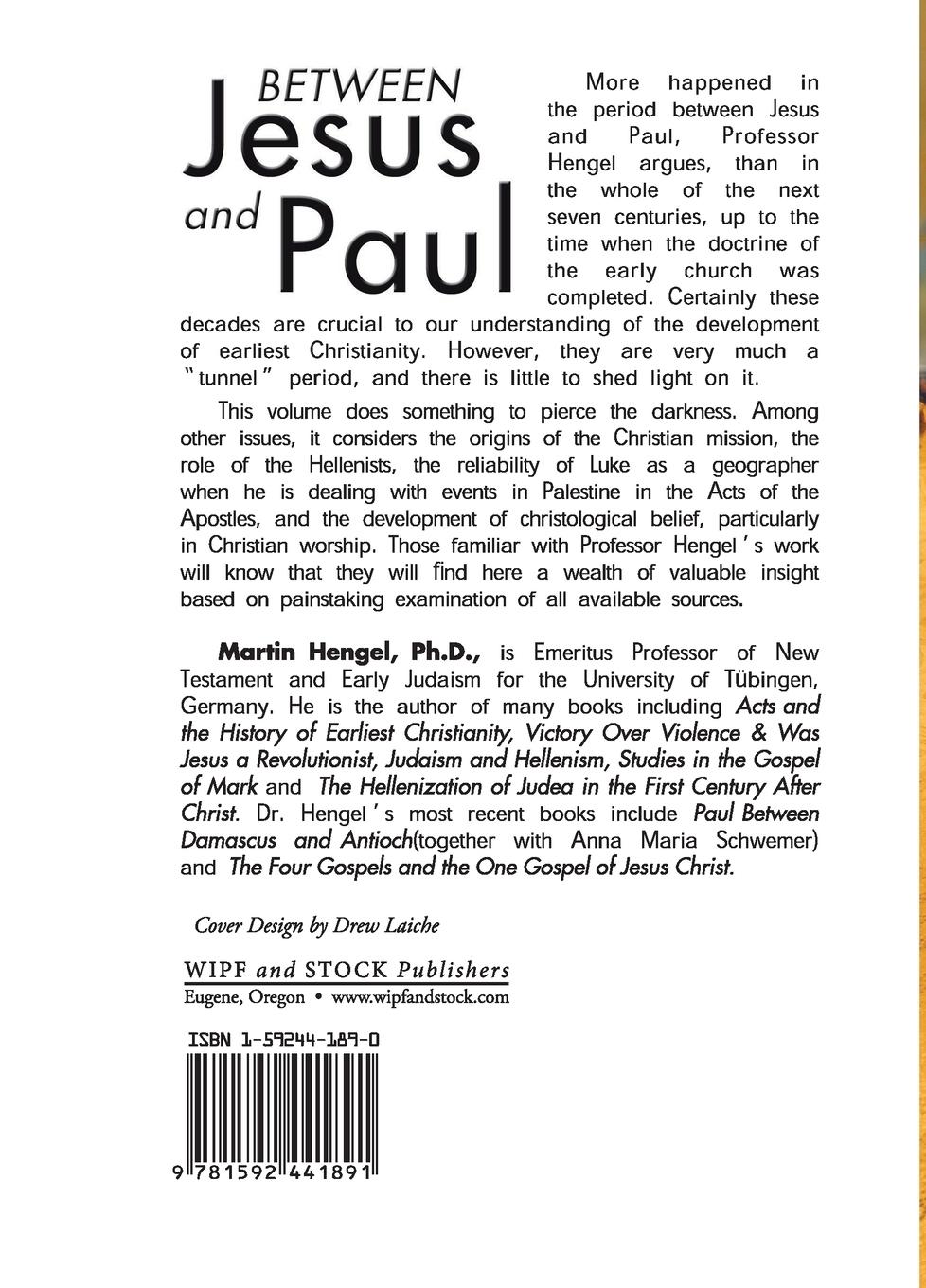 Rückseitencover Between Jesus and Paul