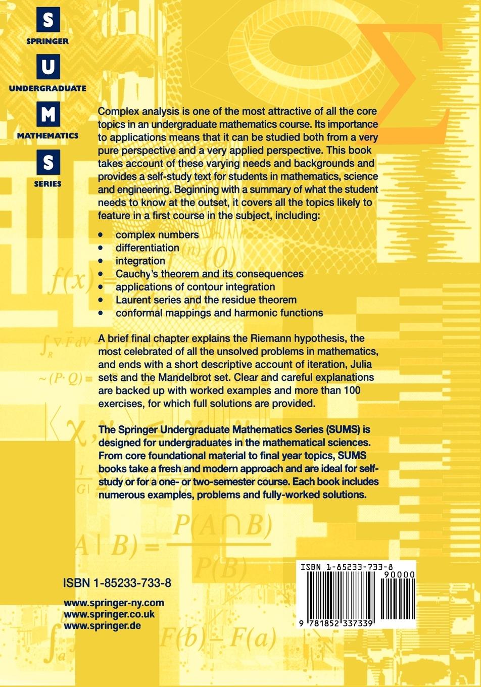 Rückseitencover Complex Analysis