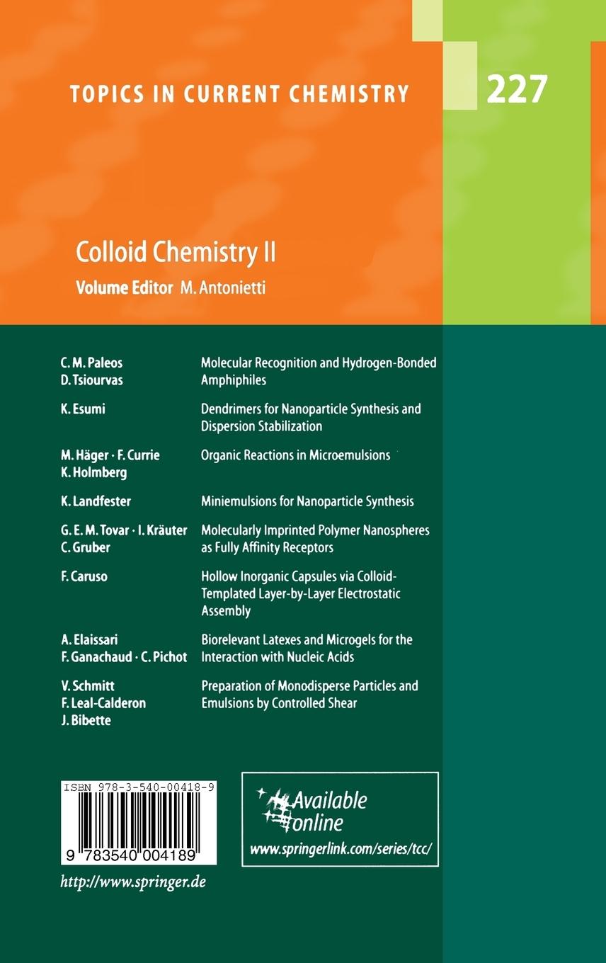 Rückseitencover Colloid Chemistry II