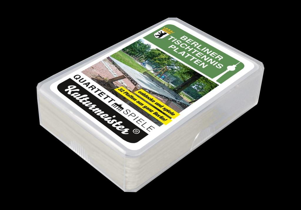 Vorderes Coverbild Berliner Tischtennisplatten Quartett Spiel