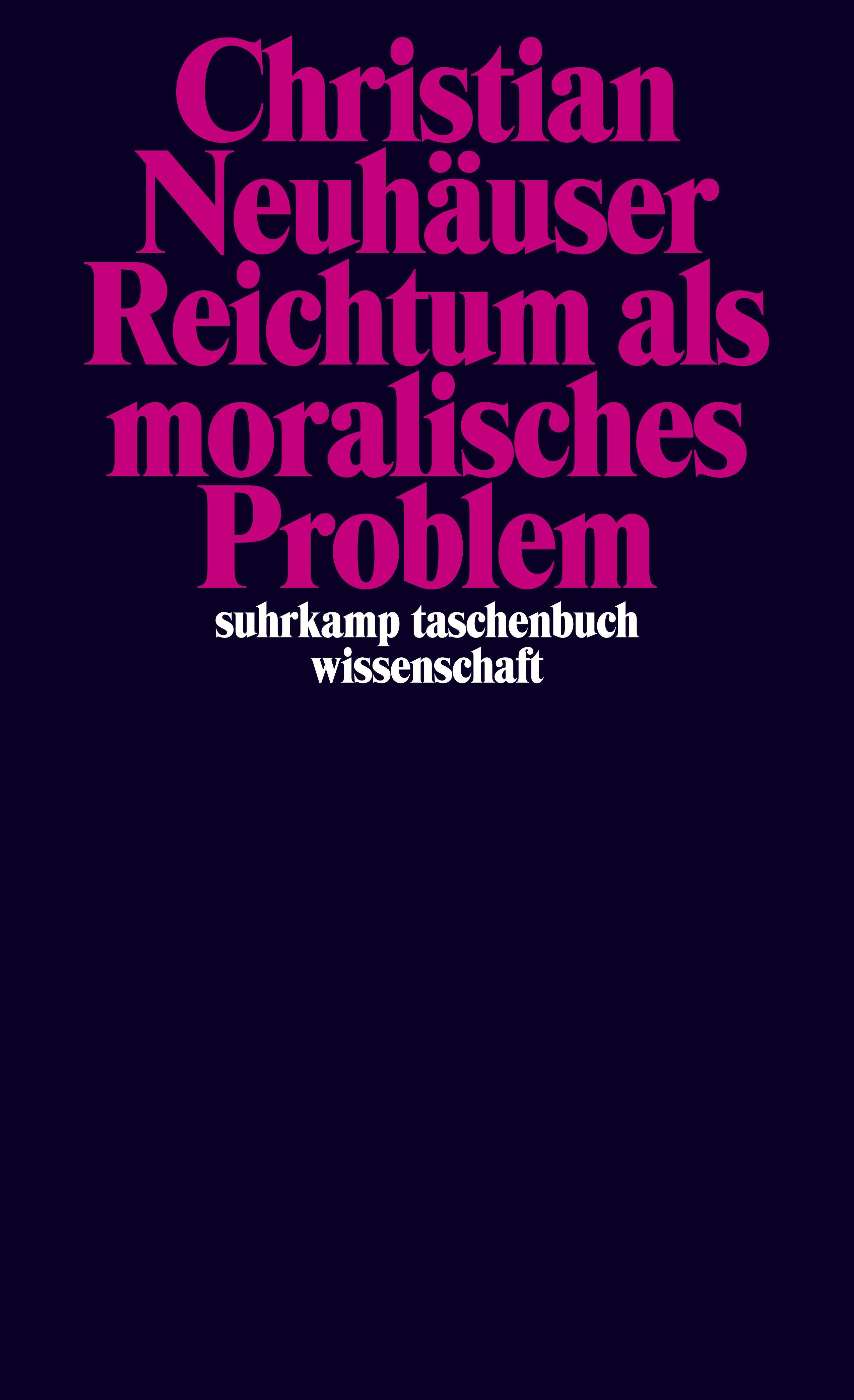 Vorderes Coverbild Reichtum als moralisches Problem