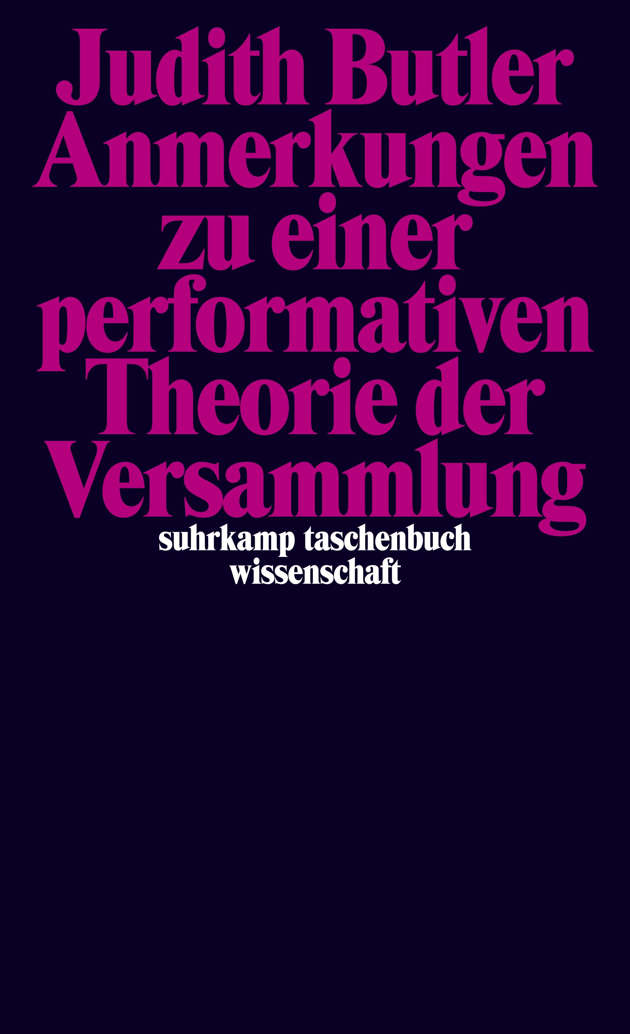 Vorderes Coverbild Anmerkungen zu einer performativen Theorie der Versammlung