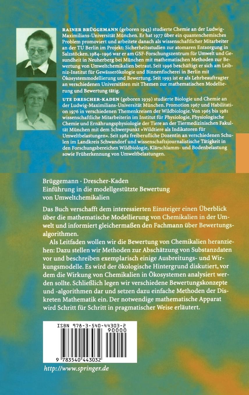 Rückseitencover Einführung in die modellgestützte Bewertung von Umweltchemikalien