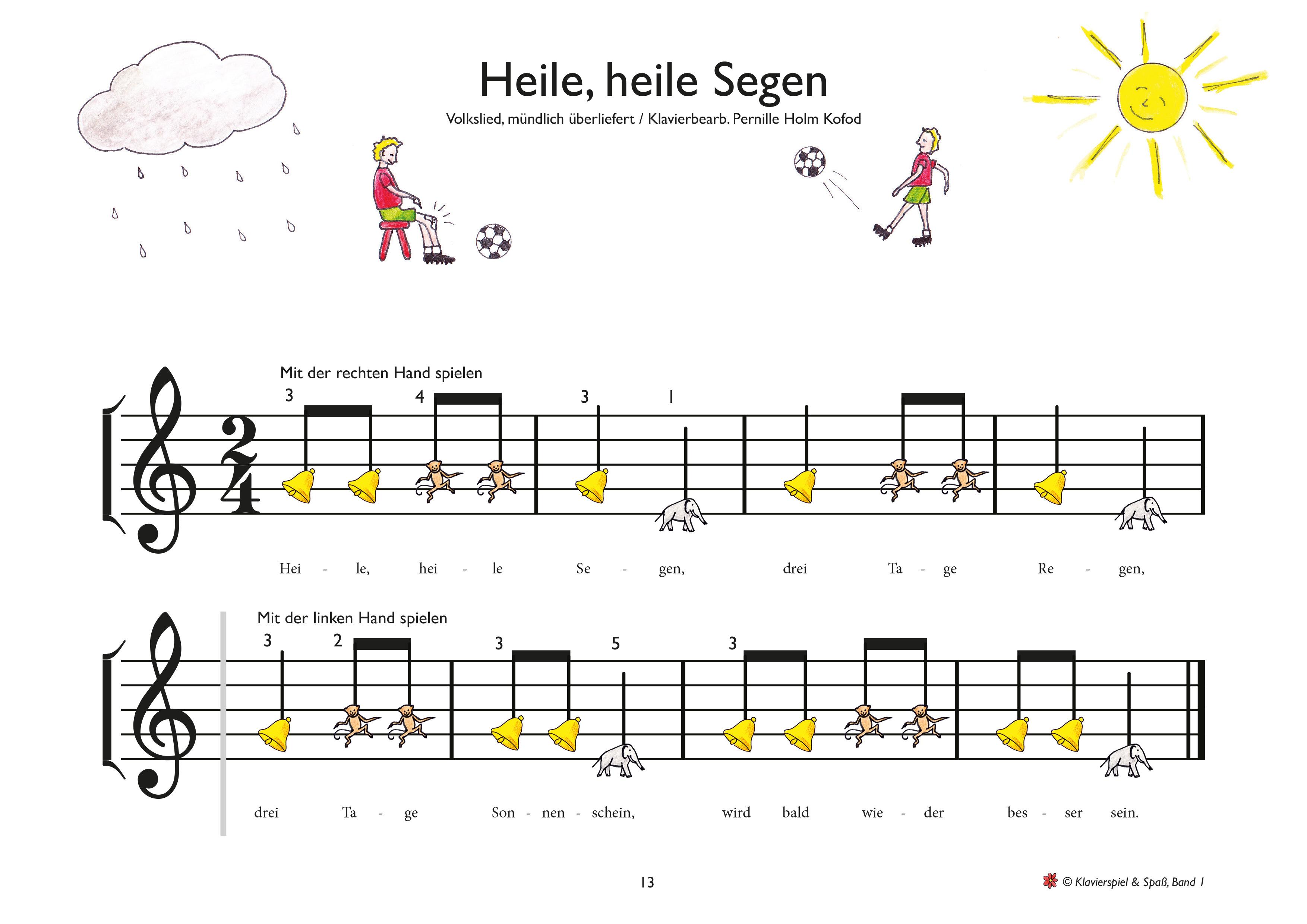 Beispielinhalt (Bild) Klavierspiel & Spaß 01: Für Kinder, Eltern und Großeltern