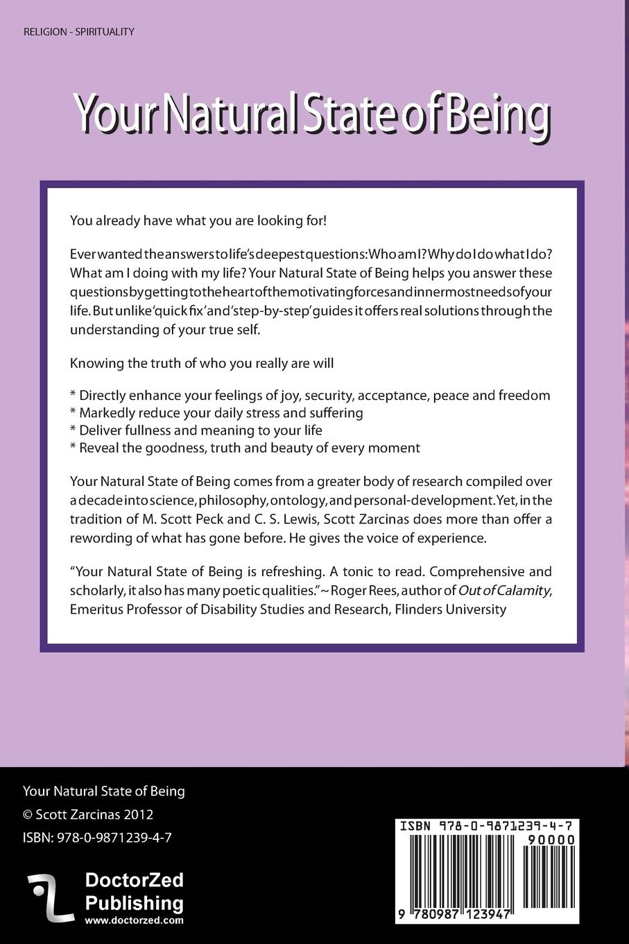 Rückseitencover Your Natural State of Being