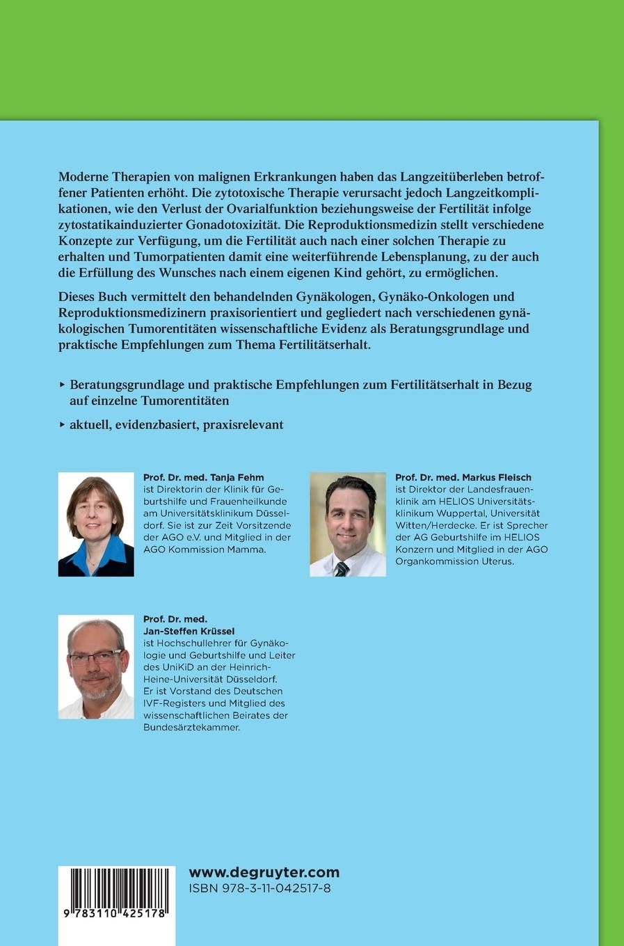 Rückseitencover Fertilitätserhalt in der Gynäkoonkologie