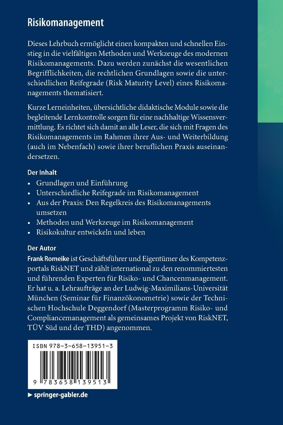 Rückseitencover Risikomanagement