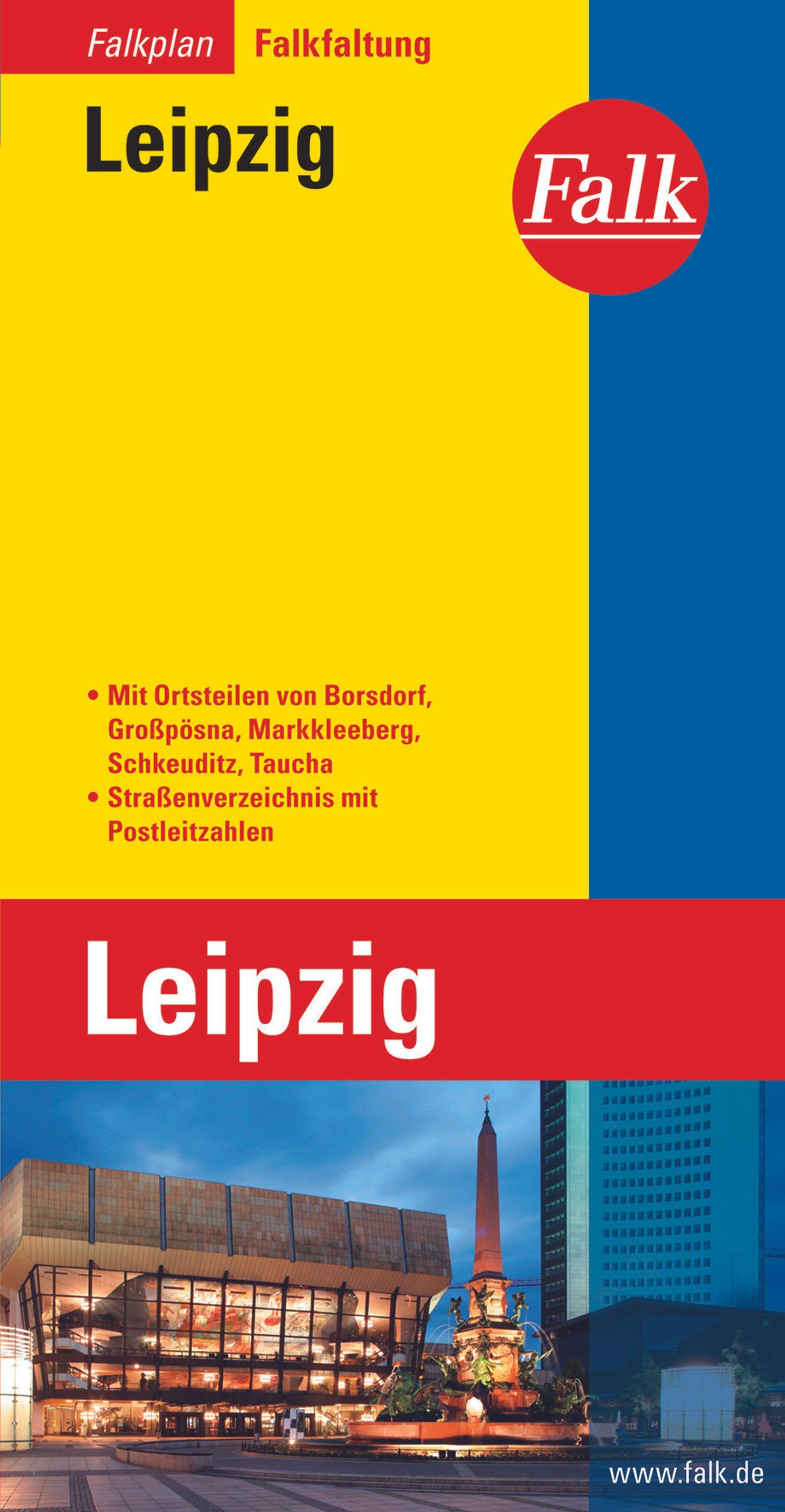 Vorderes Coverbild Falk Falkplan Falkfaltung Leipzig 1:22 500