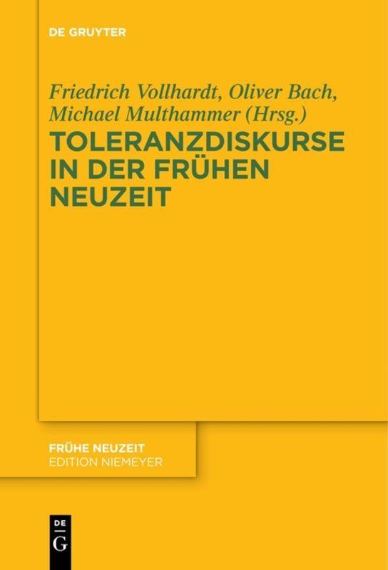 Vorderes Coverbild Toleranzdiskurse in der Frühen Neuzeit