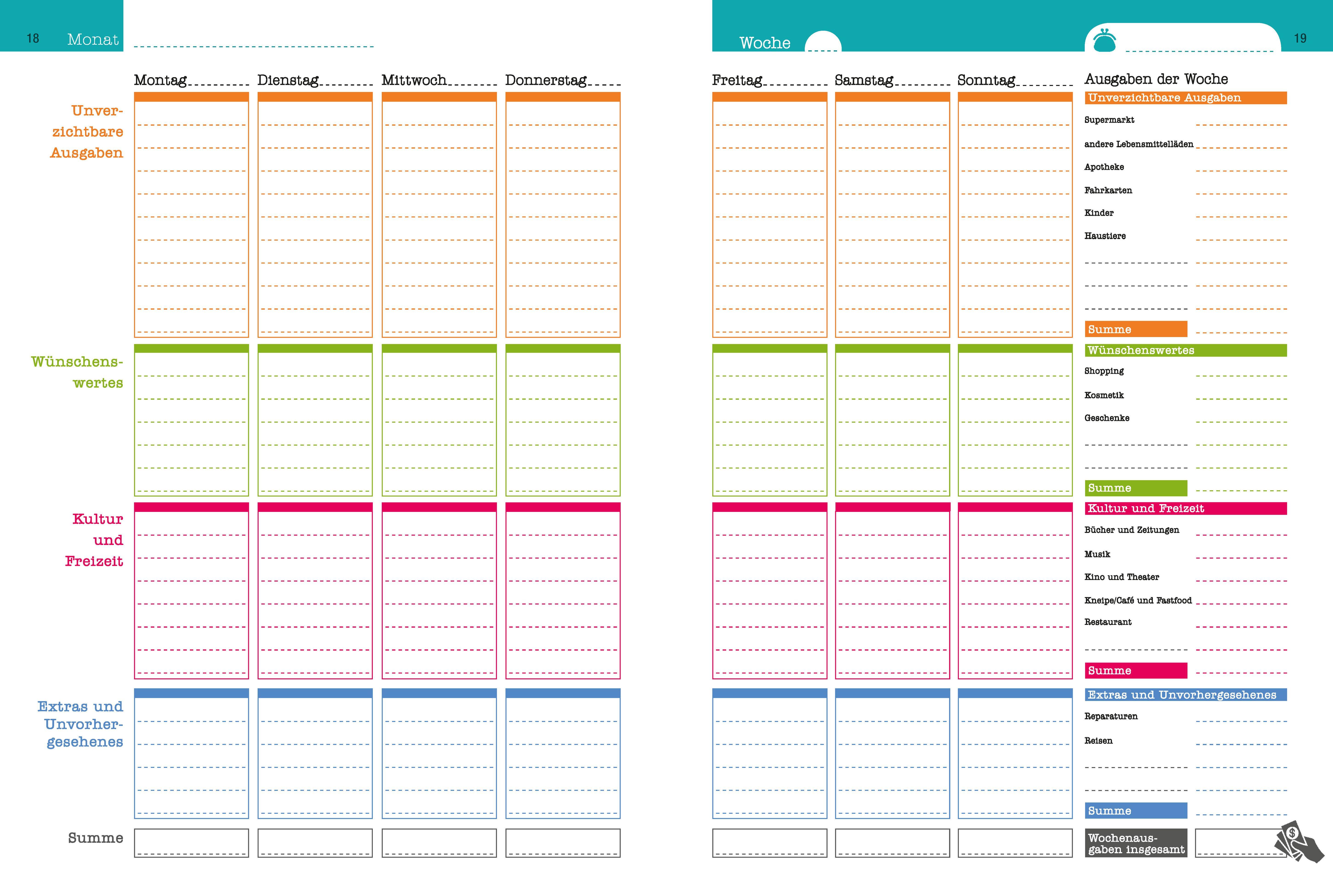 Beispielinhalt (Bild) Kakebo - Das Haushaltsbuch