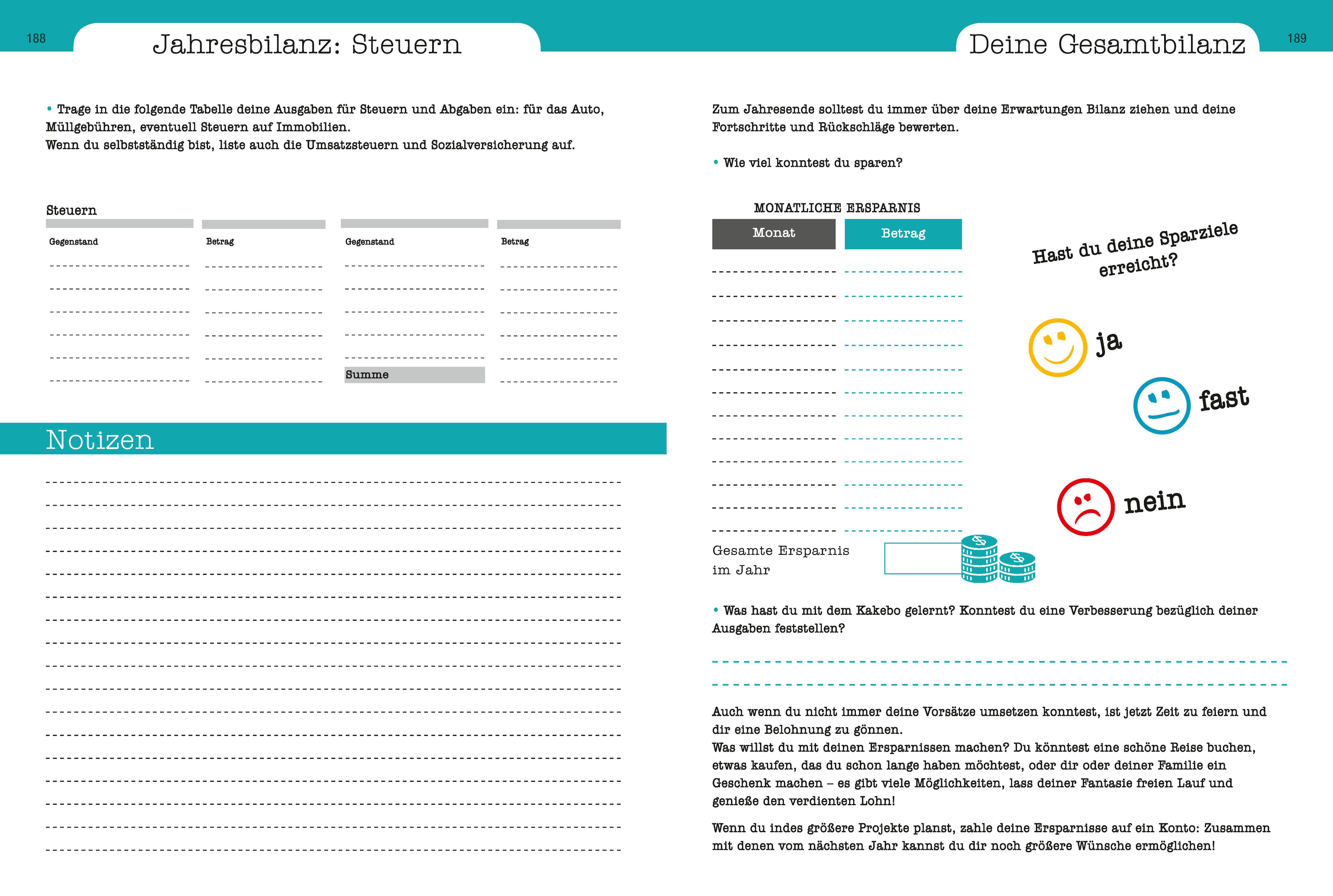 Beispielinhalt (Bild) Kakebo - Das Haushaltsbuch