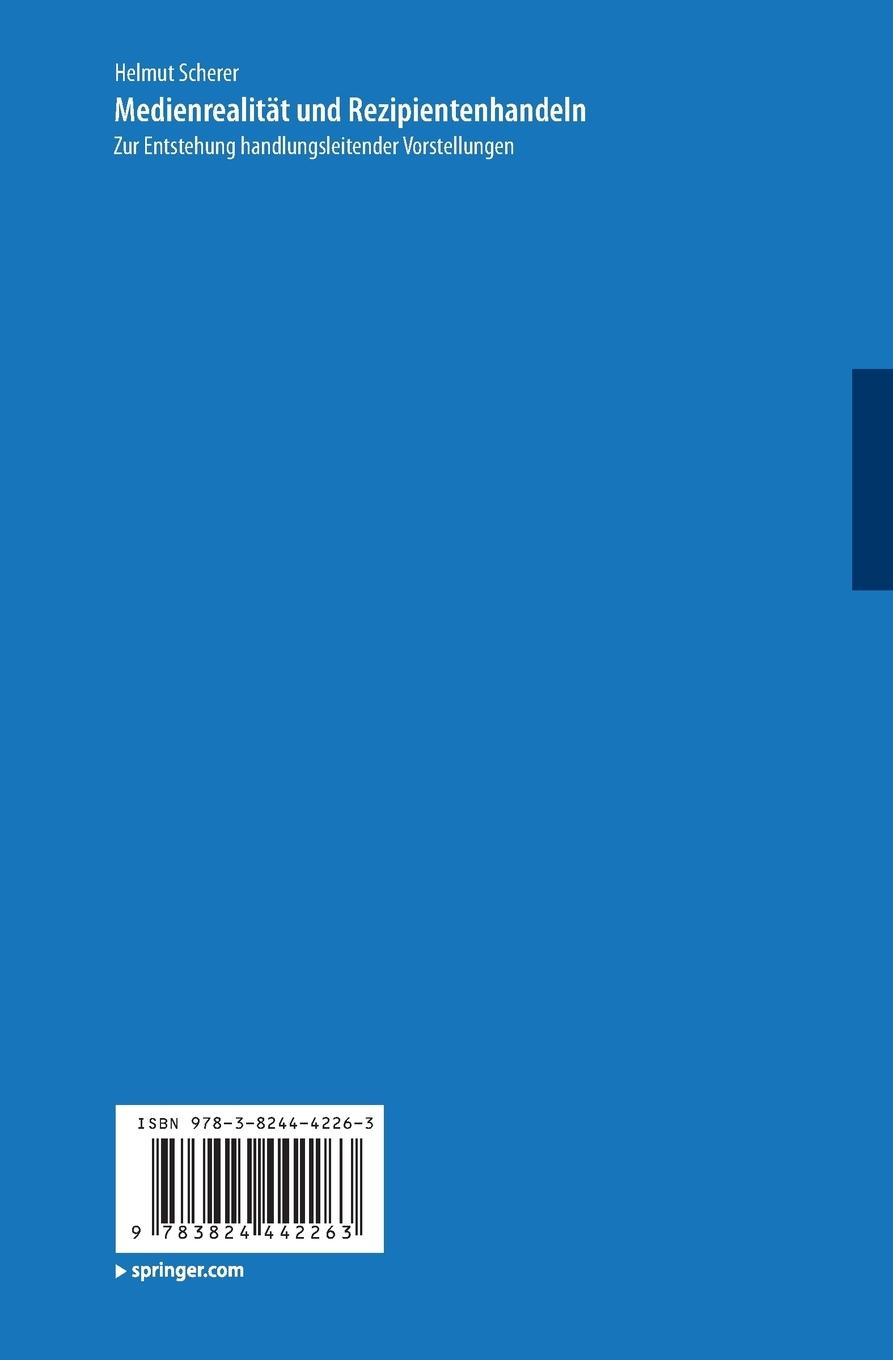 Rückseitencover Medienrealität und Rezipientenhandeln