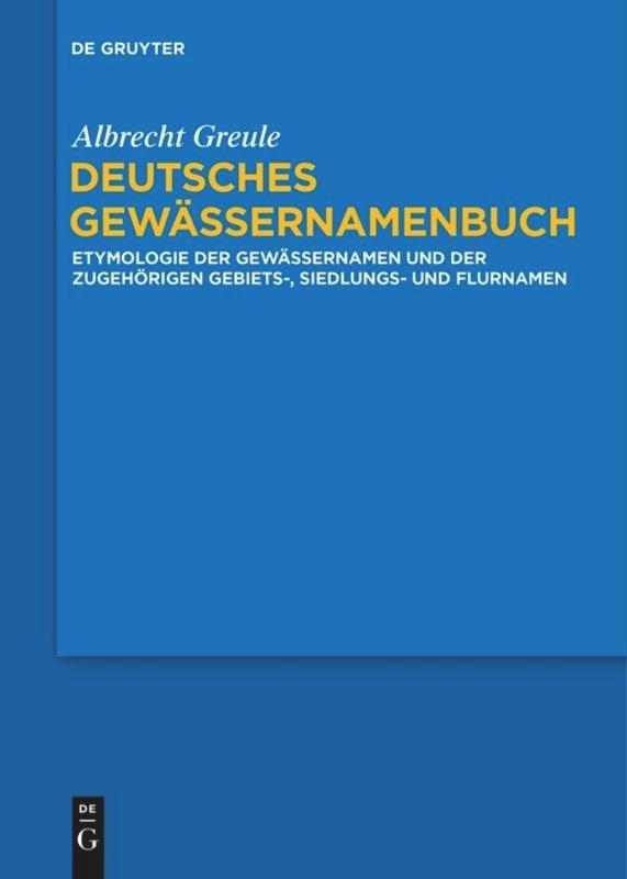 Vorderes Coverbild Deutsches Gewässernamenbuch