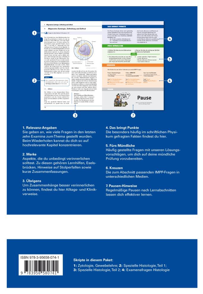 Rückseitencover MEDI-LEARN Skriptenreihe: Histologie im Paket