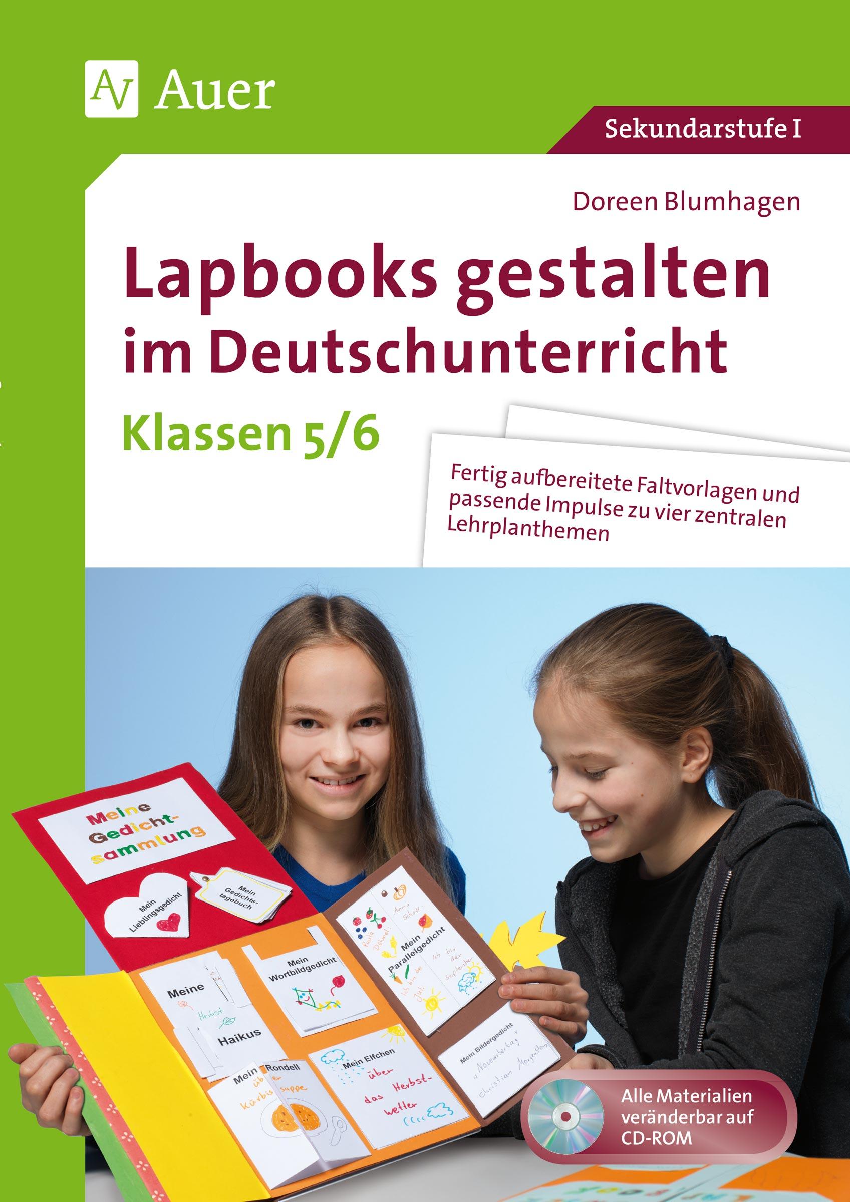 Vorderes Coverbild Lapbooks gestalten im Deutschunterricht 5-6
