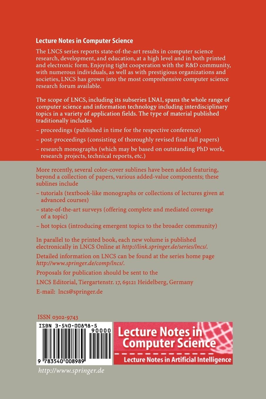 Rückseitencover Tools and Algorithms for the Construction and Analysis of Systems