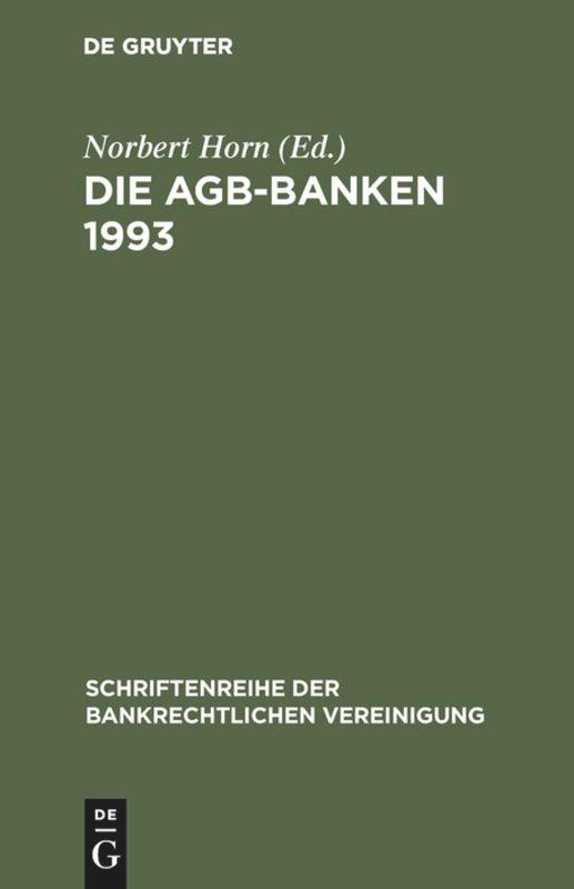 Vorderes Coverbild Die AGB-Banken 1993