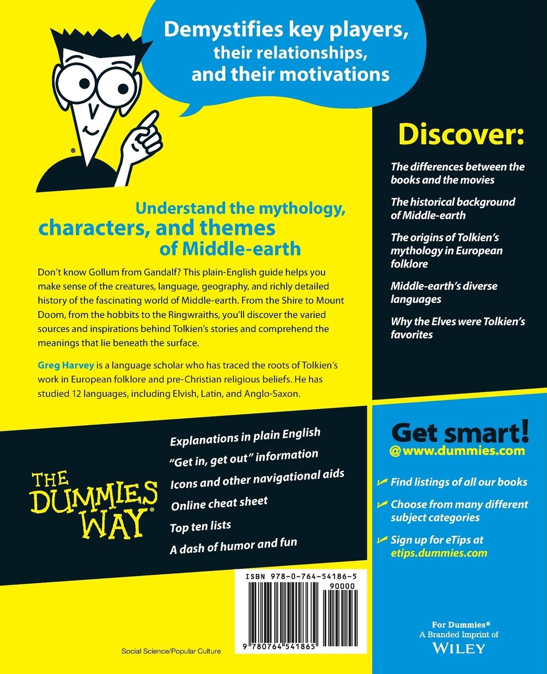 Rückseitencover The Origins of Tolkien's Middle-Earth for Dummies