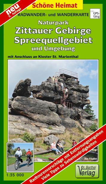 Vorderes Coverbild Naturpark Zittauer Gebirge, Spreequellgebiet und Umgebung 1 : 35 000 Radwander- und Wanderkarte
