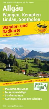 Vorderes Coverbild Allgäu, Wangen, Kempten, Lindau, Sonthofen 1:35 000