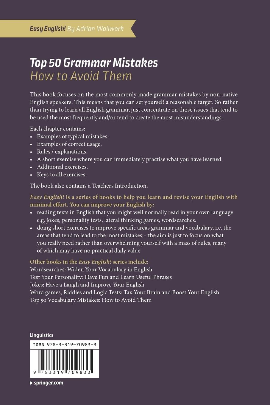 Rückseitencover Top 50 Grammar Mistakes