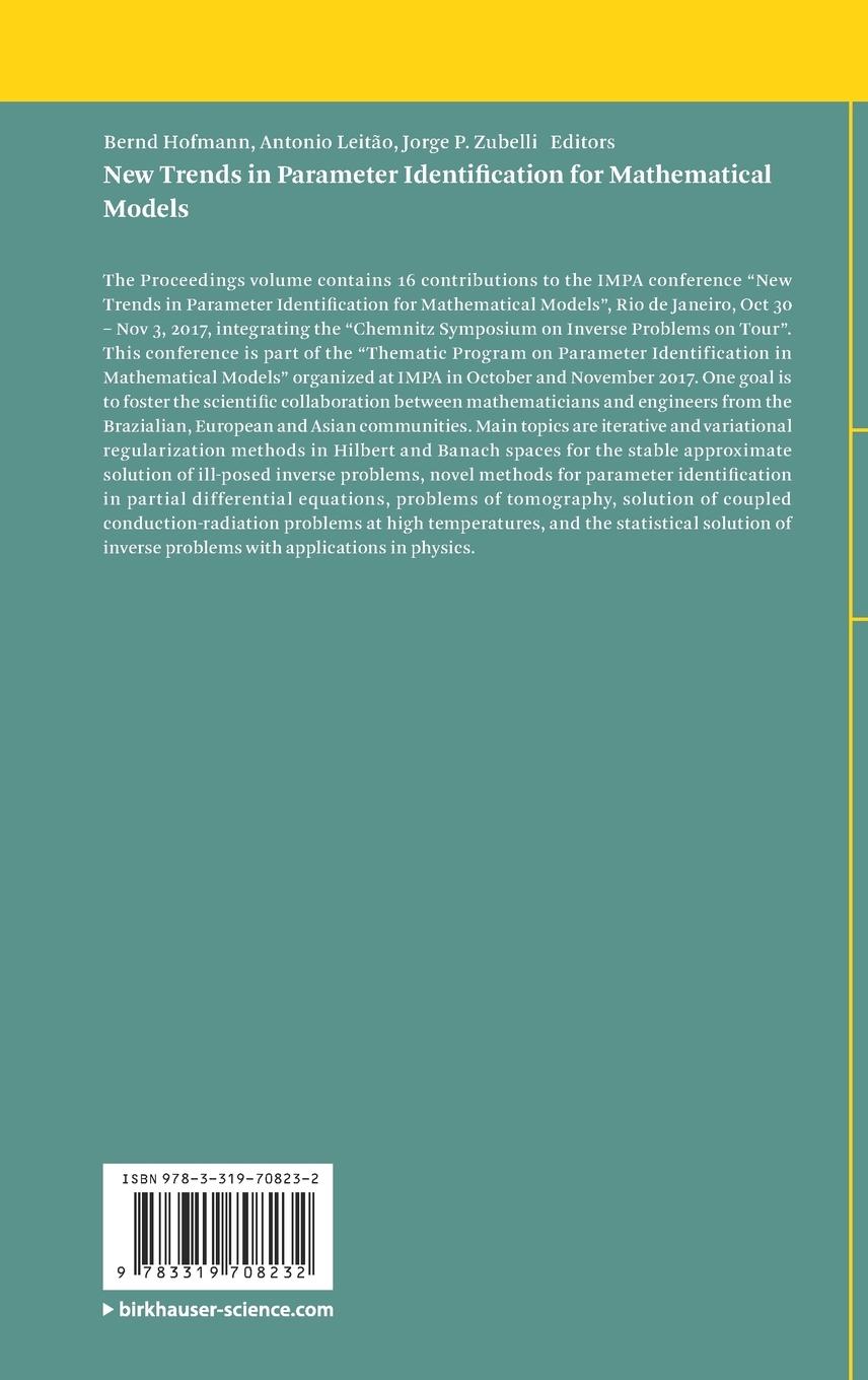 Rückseitencover New Trends in Parameter Identification for Mathematical Models
