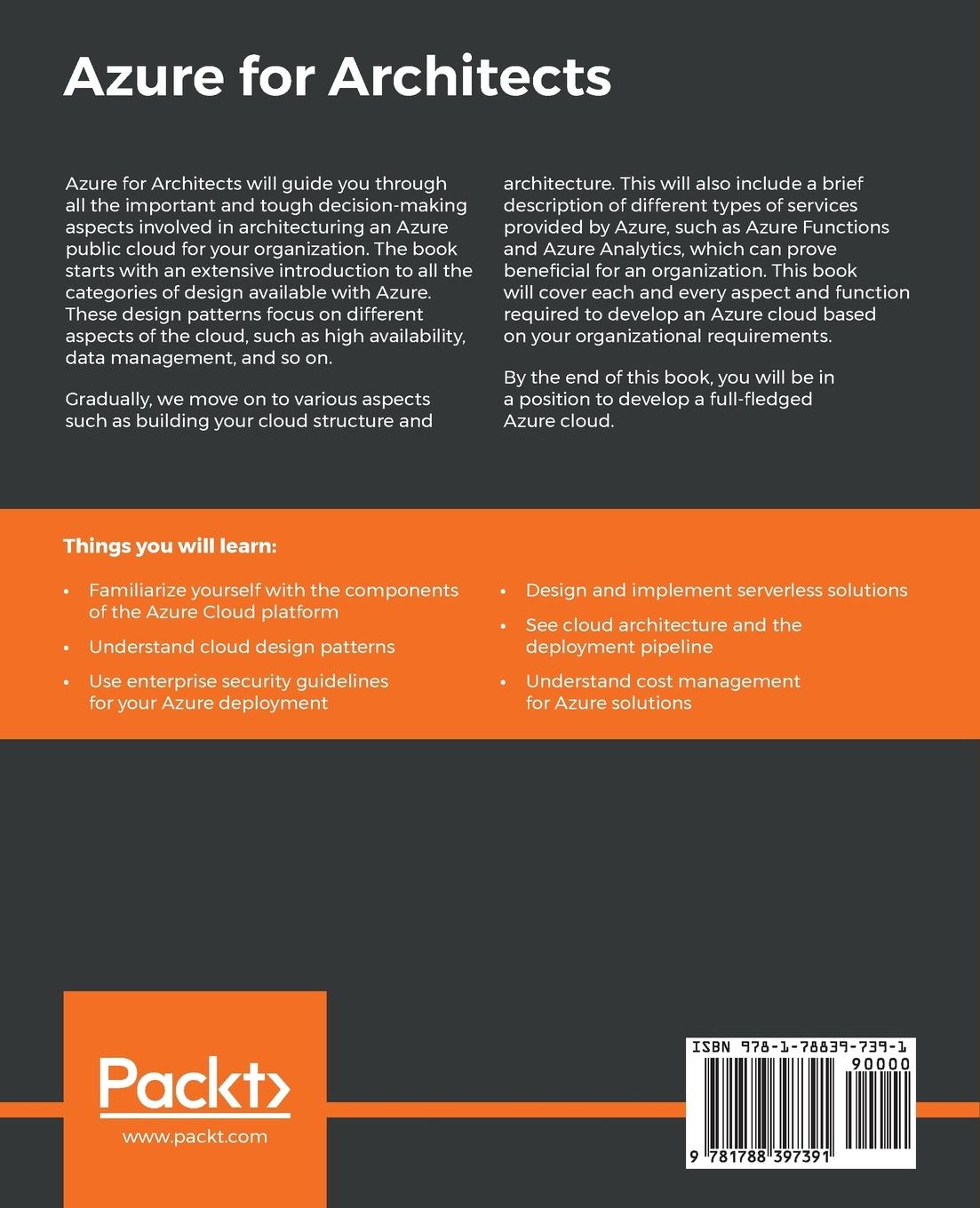 Rückseitencover Azure for Architects