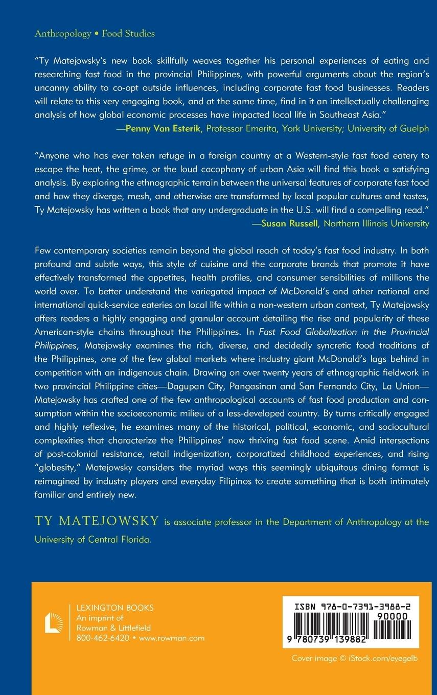 Rückseitencover Fast Food Globalization in the Provincial Philippines
