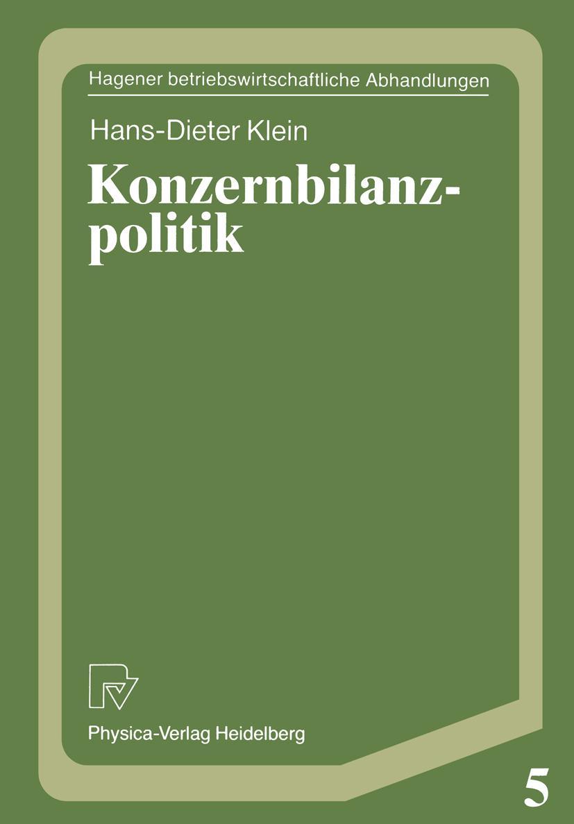 Vorderes Coverbild Konzernbilanzpolitik