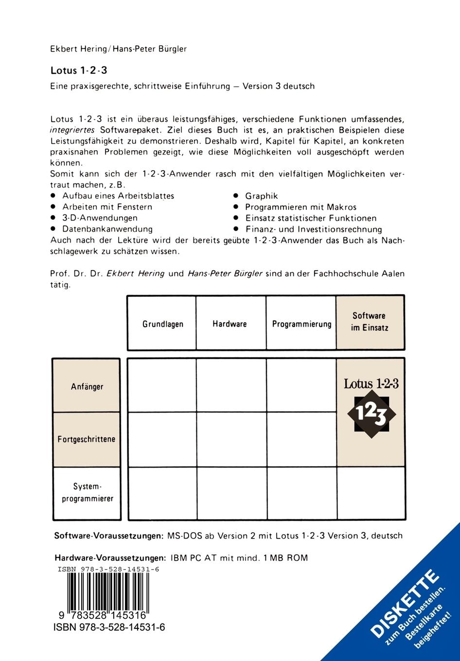 Rückseitencover Lotus 1-2-3 Version 3