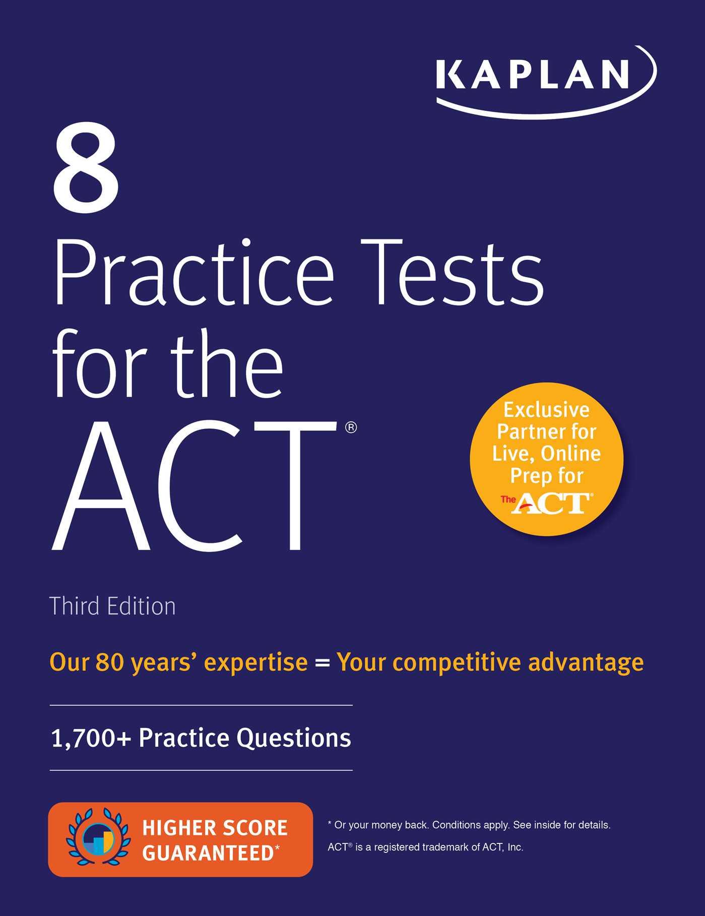 Vorderes Coverbild 8 Practice Tests for the Act: 1,700+ Practice Questions