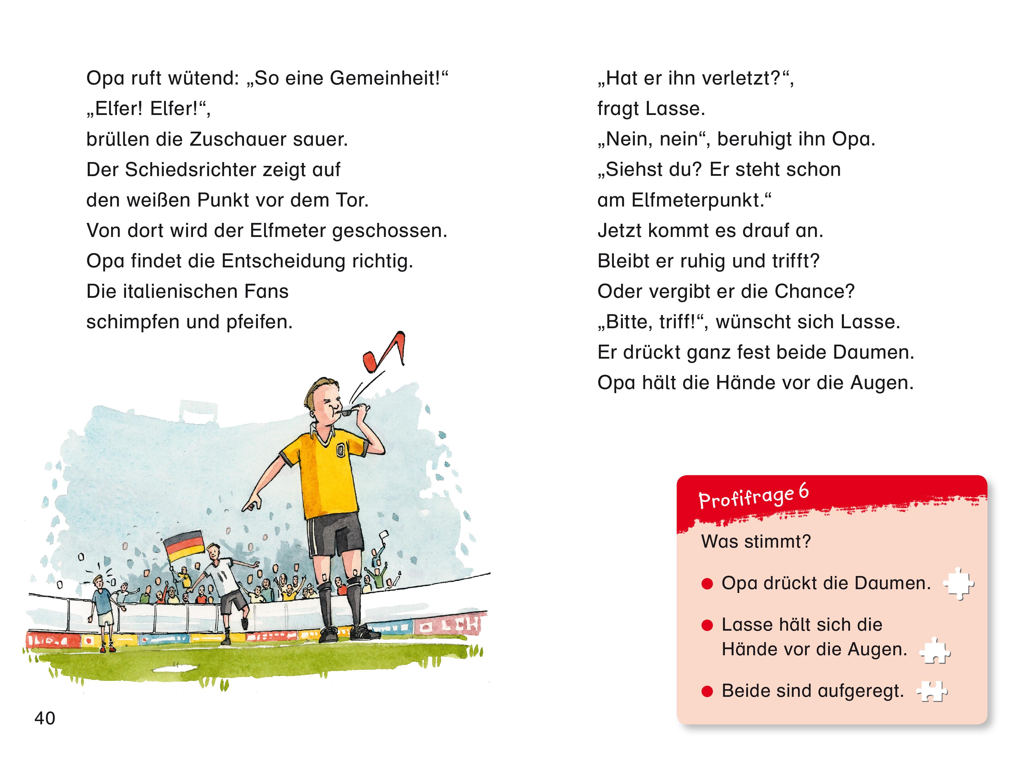 Beispielinhalt (Bild) Leseprofi - Fußballfieber im Stadion, 2. Klasse