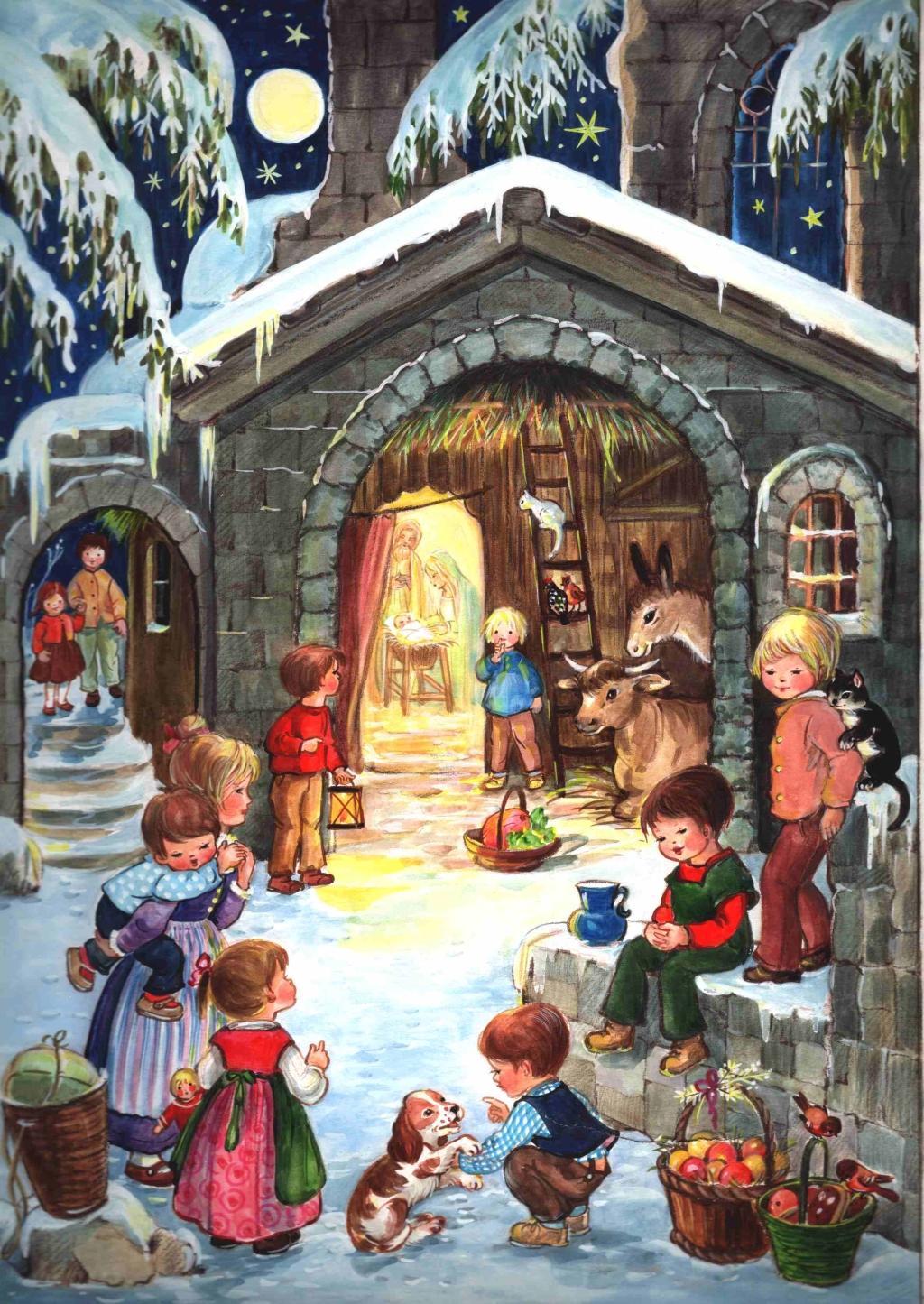 Vorderes Coverbild Adventskalender "Am Stall"