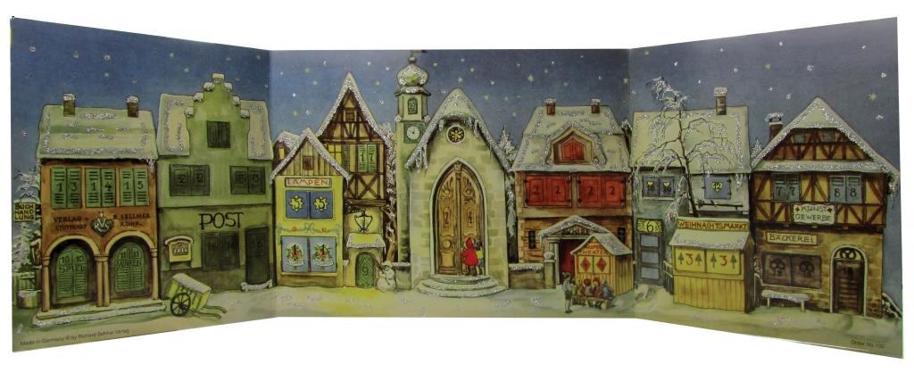 Vorderes Coverbild Adventskalender "Die Kleine Stadt von 1946"