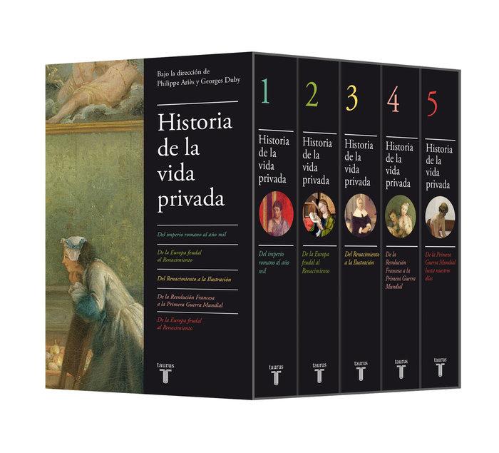 Vorderes Coverbild Historia de la vida privada (edición estuche con los 5 volúmenes)