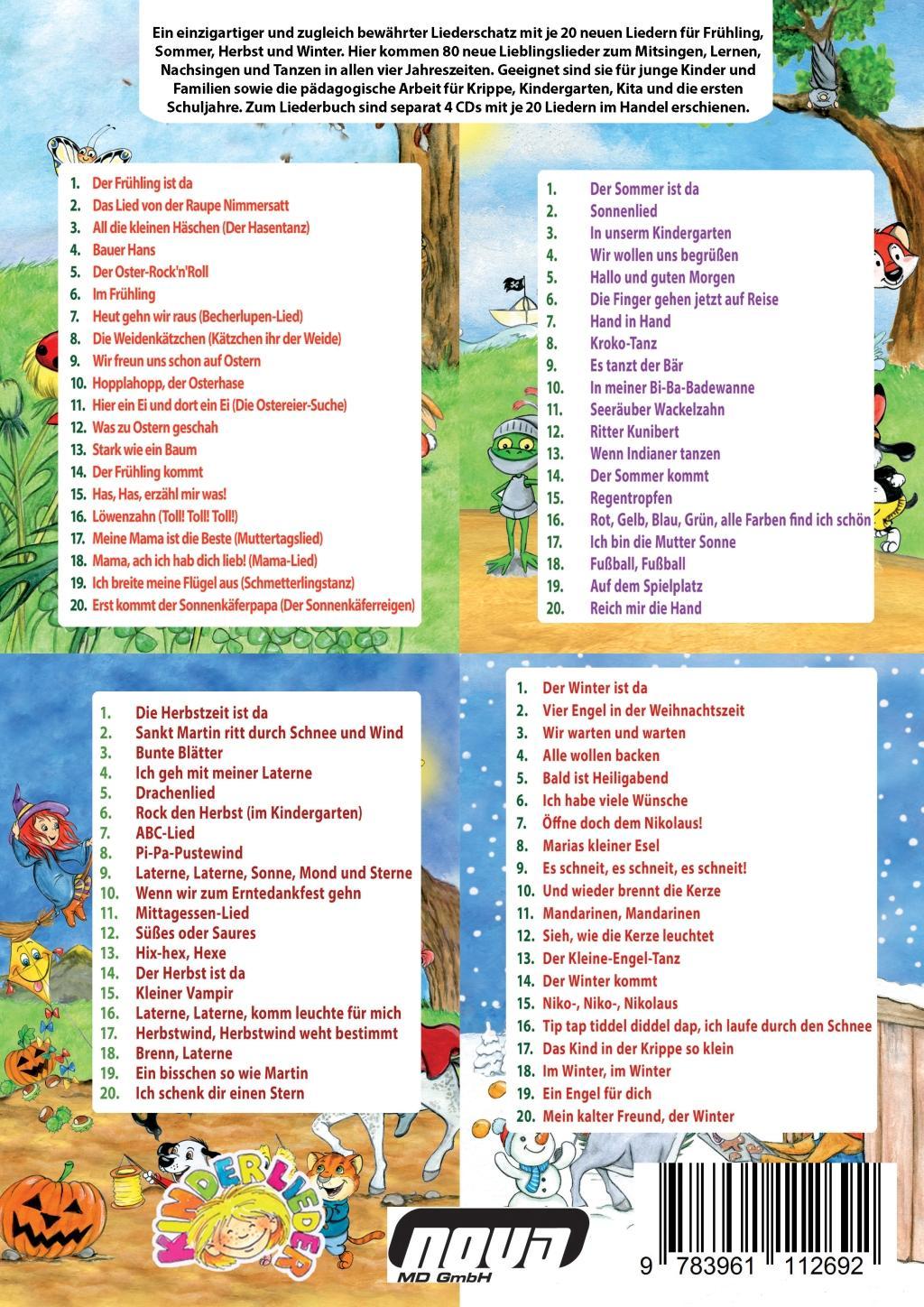 Beispielinhalt (Bild) Die vier Jahreszeiten sind da - 80 schönste Kinderlieder fürs ganze Jahr