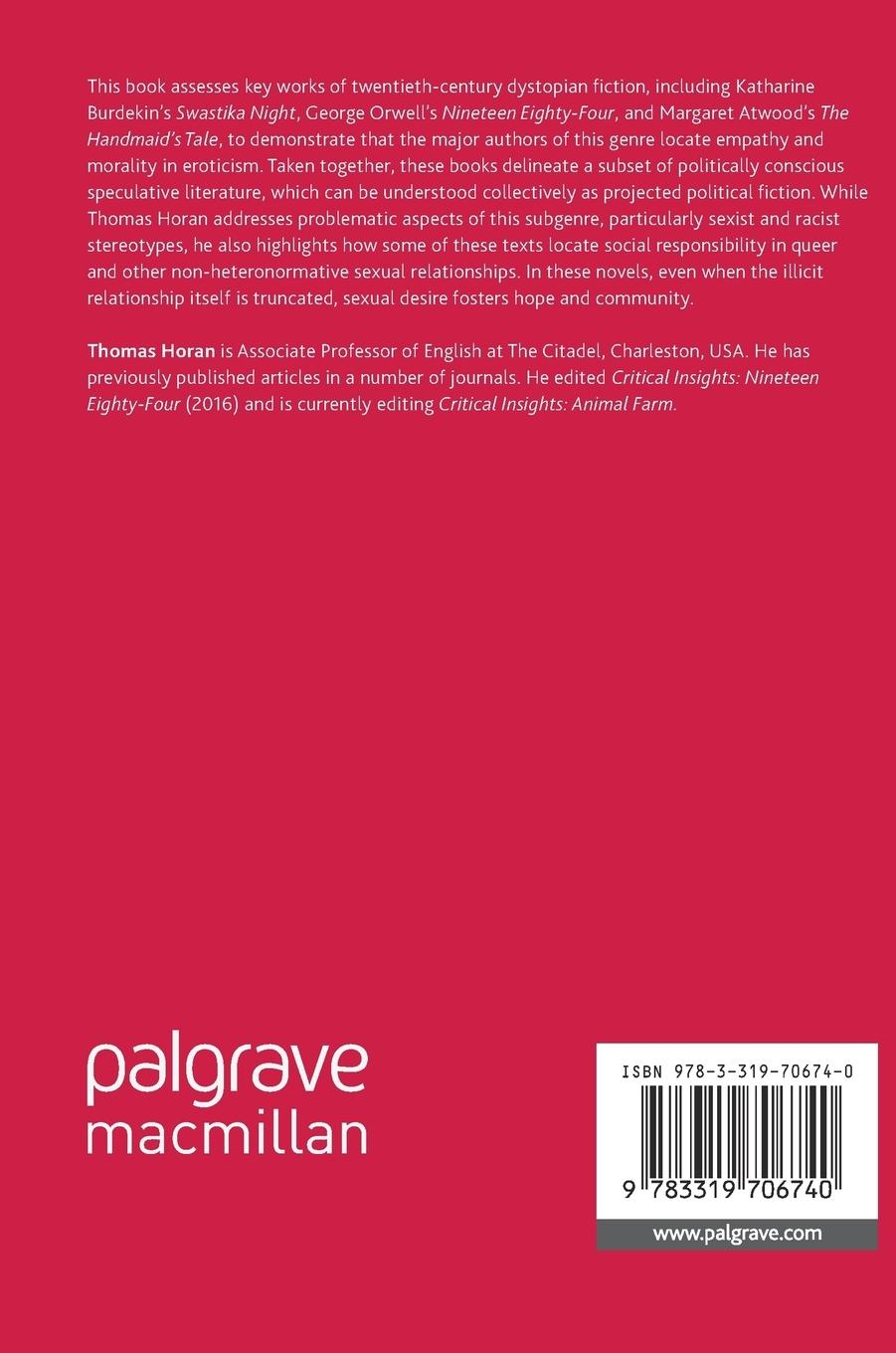 Rückseitencover Desire and Empathy in Twentieth-Century Dystopian Fiction